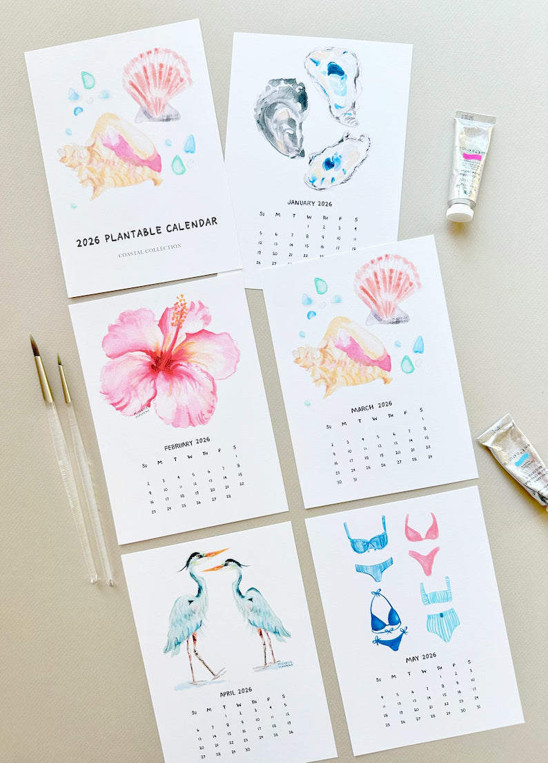 ✨New Arrivals 49% OFF Today🌱2026 Plantable Seed Calendar – Ocean Art, Real Blooms